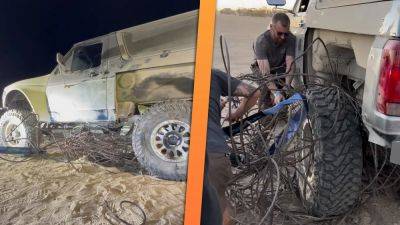 Ford - Ford Bronco Tangled in Wire Cable Mess Shows Dangers of Dumping Trash in the Desert - thedrive.com - state California