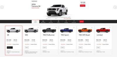 2024 Toyota Tacoma Configurator Is Live, Show Us Your Tastiest Truck Build - carscoops.com - Usa - state Colorado - Toyota