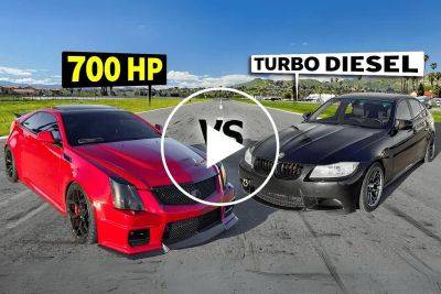 DRAG RACE: Methanol-Spiked BMW 3 Series Vs. Cadillac CTS-V Is Surprisingly Close