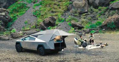 Tesla video shows off Cybertruck’s Basecamp tent attachment