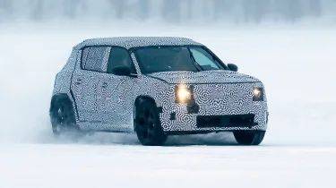 New all-electric Renault 4 flaunts retro-styled crossover body in snowy spy shots - autoexpress.co.uk