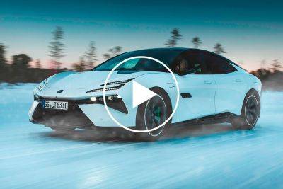 WATCH: Lotus Emeya Hyper GT Slides In The Snow Ahead Of Production Start - carbuzz.com - Italy - Germany - Britain - Finland