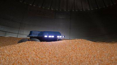 Watch a Happy Little Robot Off-Road Inside a Grain Bin to Help Farmers