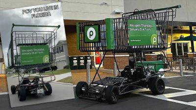 Giant Road-Legal Shopping Cart on VW Buggy Frame Is the Ultimate Grocery Getter