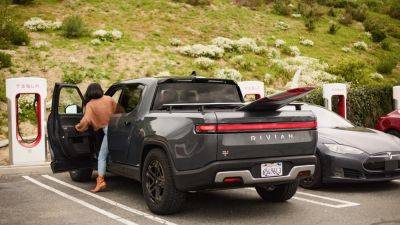 Rivian adapters arrive in April, enable Tesla Supercharger waypoints - greencarreports.com - Usa