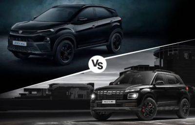 Tata Nexon Dark vs Hyundai Venue Knight Edition: How Different Are The Two Visually?