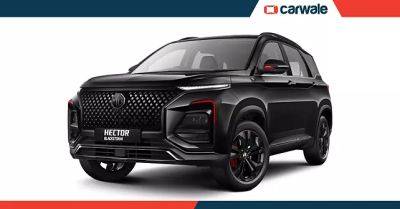 MG Hector Blackstorm Edition range launched in India at Rs. 21.24 lakh - carwale.com - India