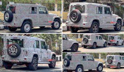 Mahindra Thar Armada Base To Top – 4 Variants Spied Testing Together