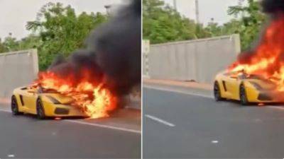 Lamborghini sports car worth ₹1 crore burnt to ashes in Hyderabad. Here's why - auto.hindustantimes.com - city Hyderabad