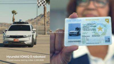 Hyundai IONIQ 5 Robotaxi Clears US Driver’s License Test - rushlane.com - Usa - city Las Vegas