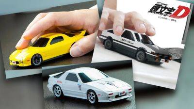 Initial D Toyota AE86 and Mazda RX-7 PC Mice Are for Desktop Drifting
