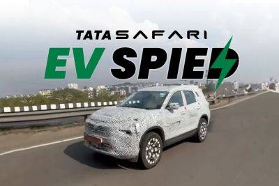 Tata Safari EV Spotted Testing, Showcases Its Exterior Design - zigwheels.com