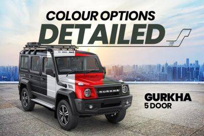 2024 Force Gurkha 5-door: Check Out Its 4 Colour Options In Our Image Gallery - zigwheels.com