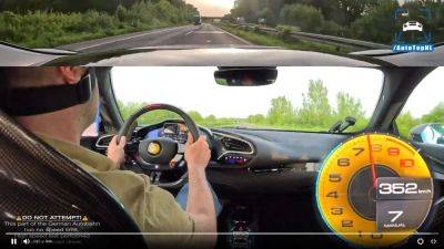 Watch This Ferrari 296 GTB Top 218 MPH on the Autobahn