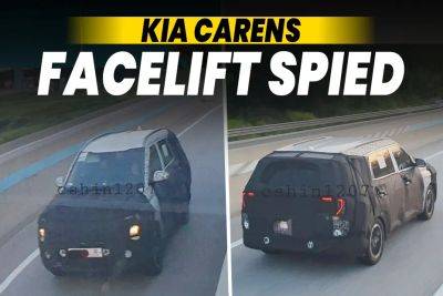 Kia Carens Facelift Makes Its Spy Shot Debut In South Korea - zigwheels.com - South Korea - North Korea - county Will