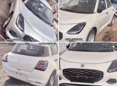 2024 Maruti Swift Base Variant – LXI With Steel Wheels Spied Undisguised - rushlane.com